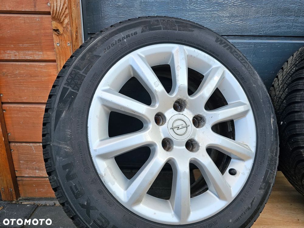 KOŁA FELGI ALUMINIOWE OPONY ZIMOWE OPEL VECTRA ASTRA ZAFIRA SIGNUM MERIVA 16 cali 5x110 ET37 205/55/16 - 14