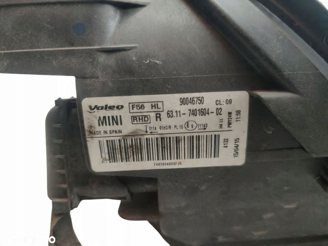 LAMPA REFLEKTOR PRAWY PRZÓD MINI F55 F56 F54 F57 (13-18) 7401604 UK ANGLIK - 4