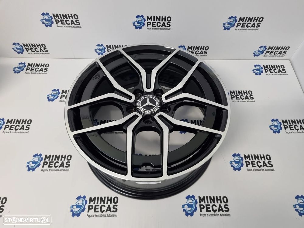 Jantes Mercedes Novo Class C e E AMG em 18 Preto Polido - 7