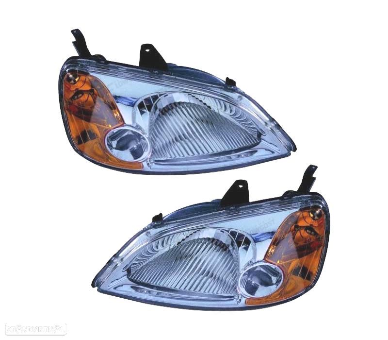 FARÓIS OPTICAS PARA HONDA CIVIC SEDAN 4P 01-03 - 1