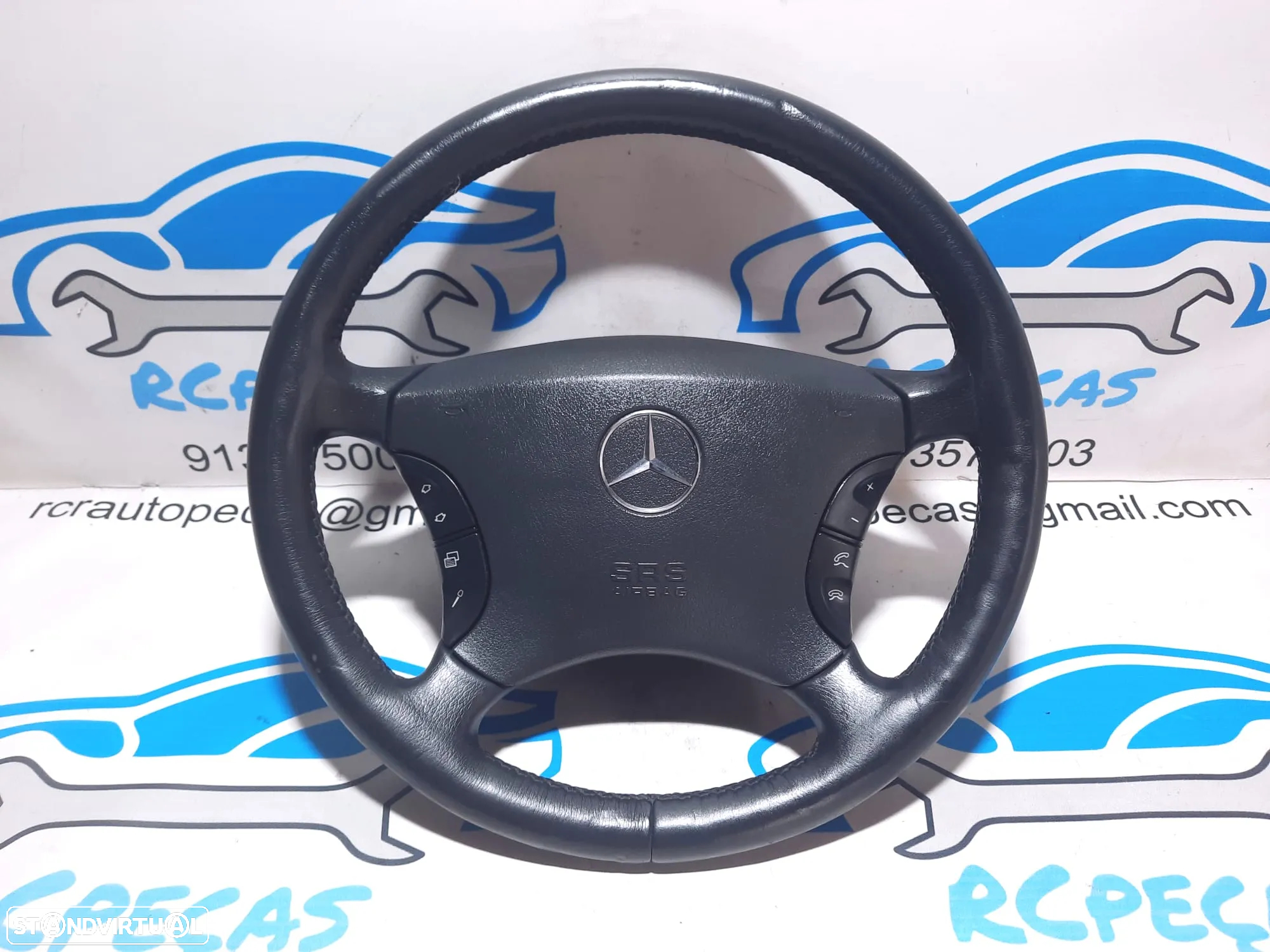 VOLANTE GUIADOR COMPLETO MERCEDES BENZ CLASS S W220 A2204600503 2204600503 CL W215 PELE AIRBAG COMANDOS MULTIFUNÇÕES CONTROLO - 10