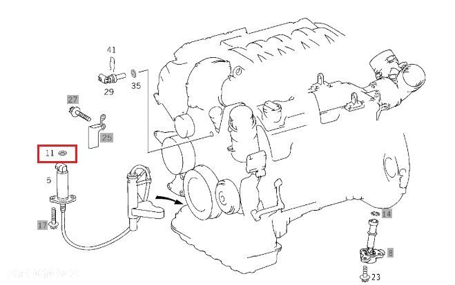 MERCEDES M112 M113 M137 M275 M285 Uszczelka czujnika pozioma oleju OE - 2