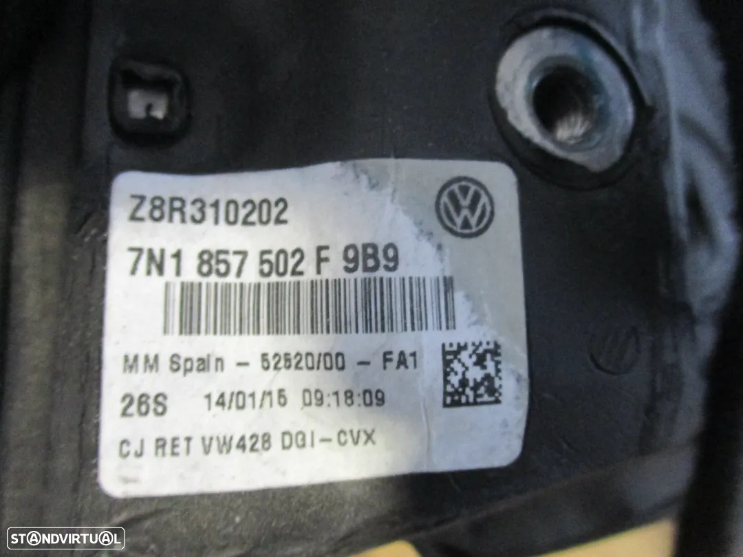 Espelho Retrovisor VW Volkswagen Sharan 2010 a 2018 Direito - 4