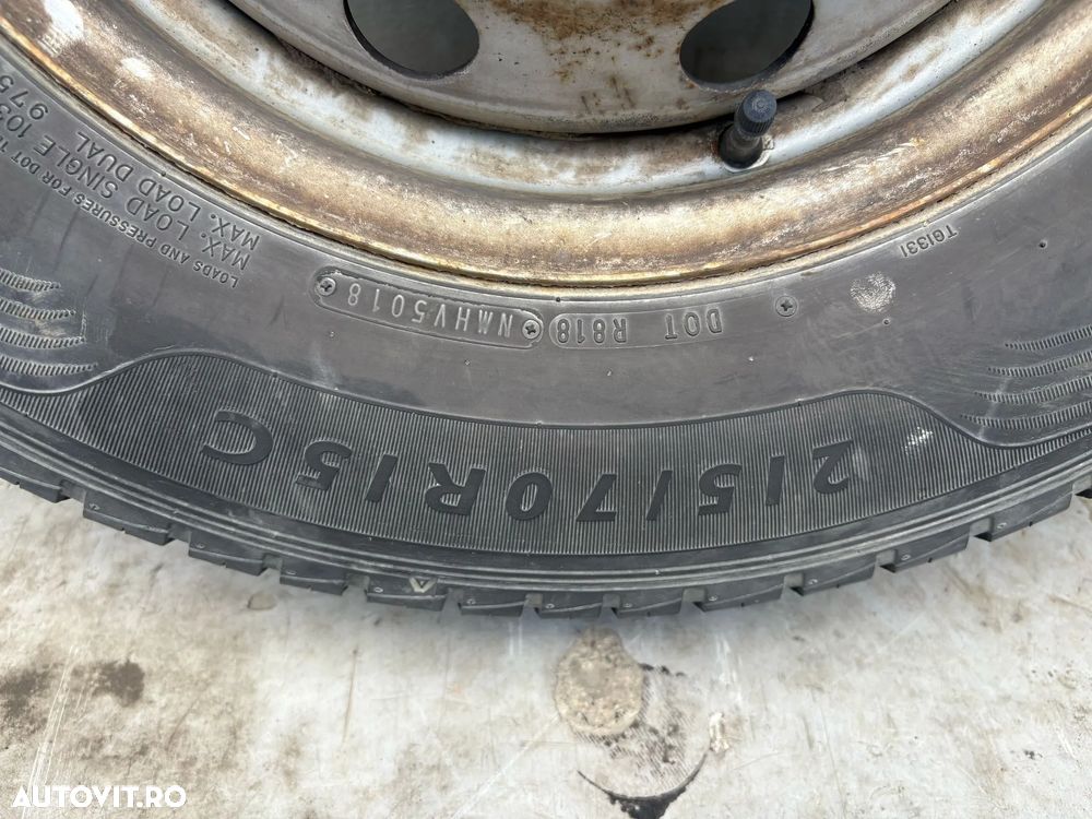 Jante tabla Fiat Ducato cu caucuiri C 215/70R15 C - 4