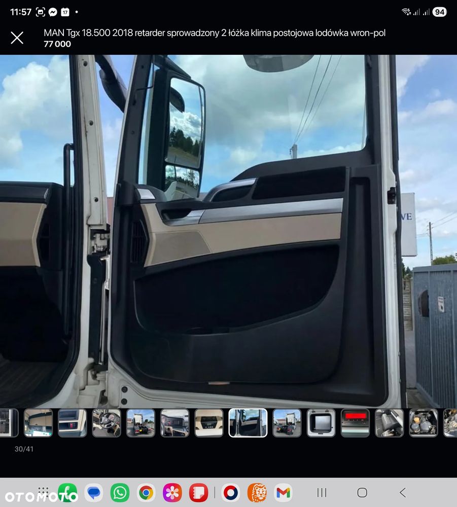 MAN Tgx 18.500 mały przebieg 2017 retarder sprowadzony 2 łóżka serwis lodówka wron-pol - 30