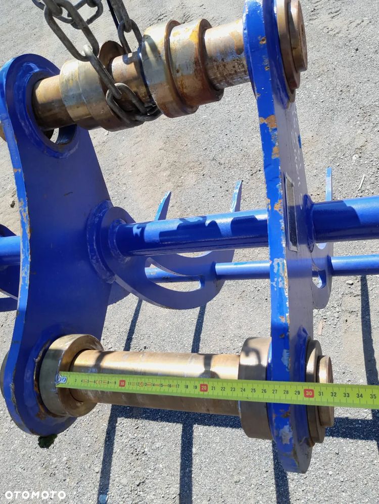 Łyżka KBKC grabiąca ażurowa przesiewowa sortująca grabie do korzeni kamieni do wyrównywania grabienia do koparki szerokość 150cm fi 65mm. NOWA. - 7