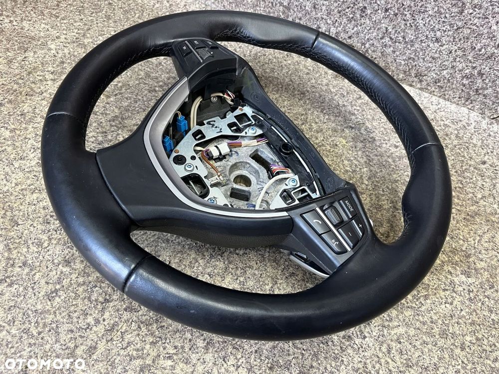 Kierownica kierka LOPATKI blenda multifunkcja skora czarna BMW F11 F10 - 4