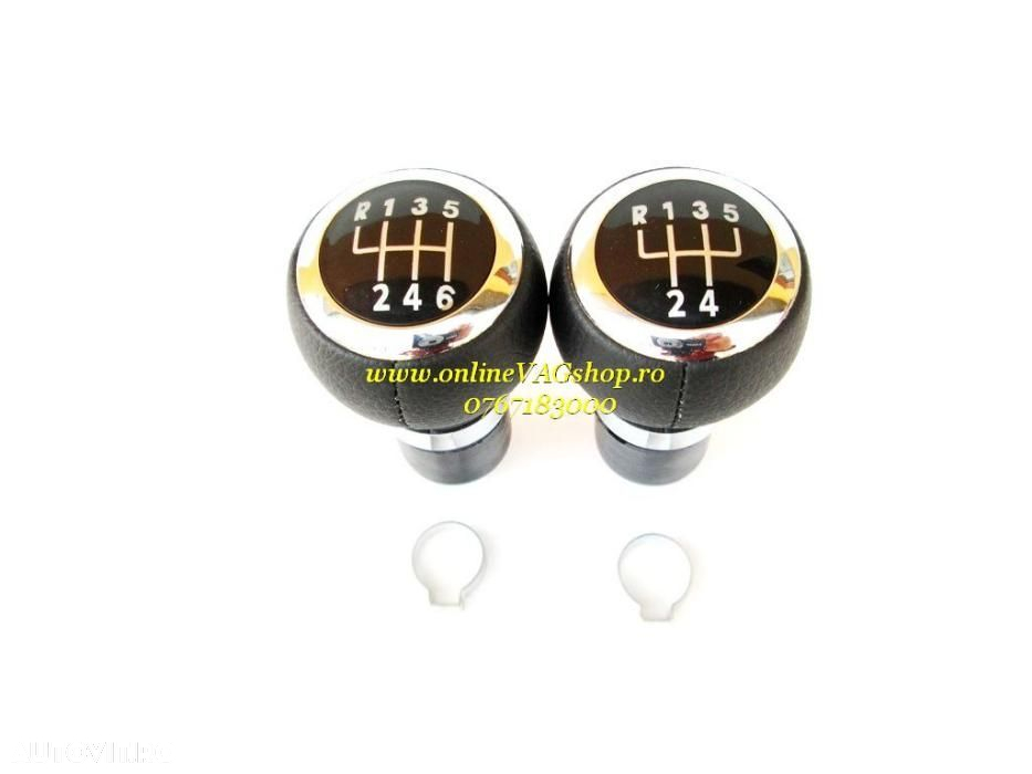 Nuca schimbator piele VW Passat B6,CC,3C,B7 5 sau 6 viteze - 7