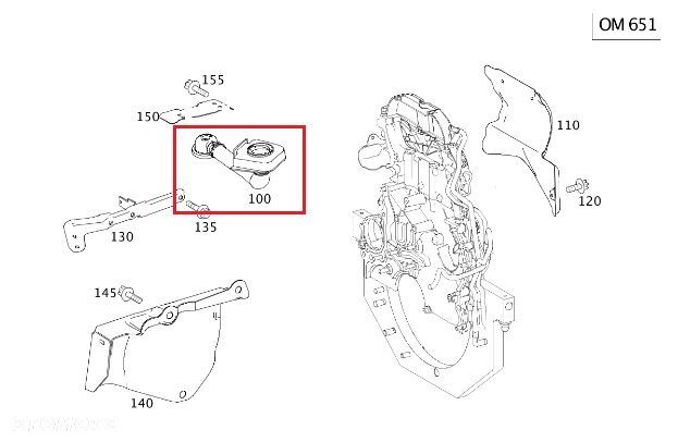 MERCEDES VITO W639 Wlew oleju silnika OE - 2