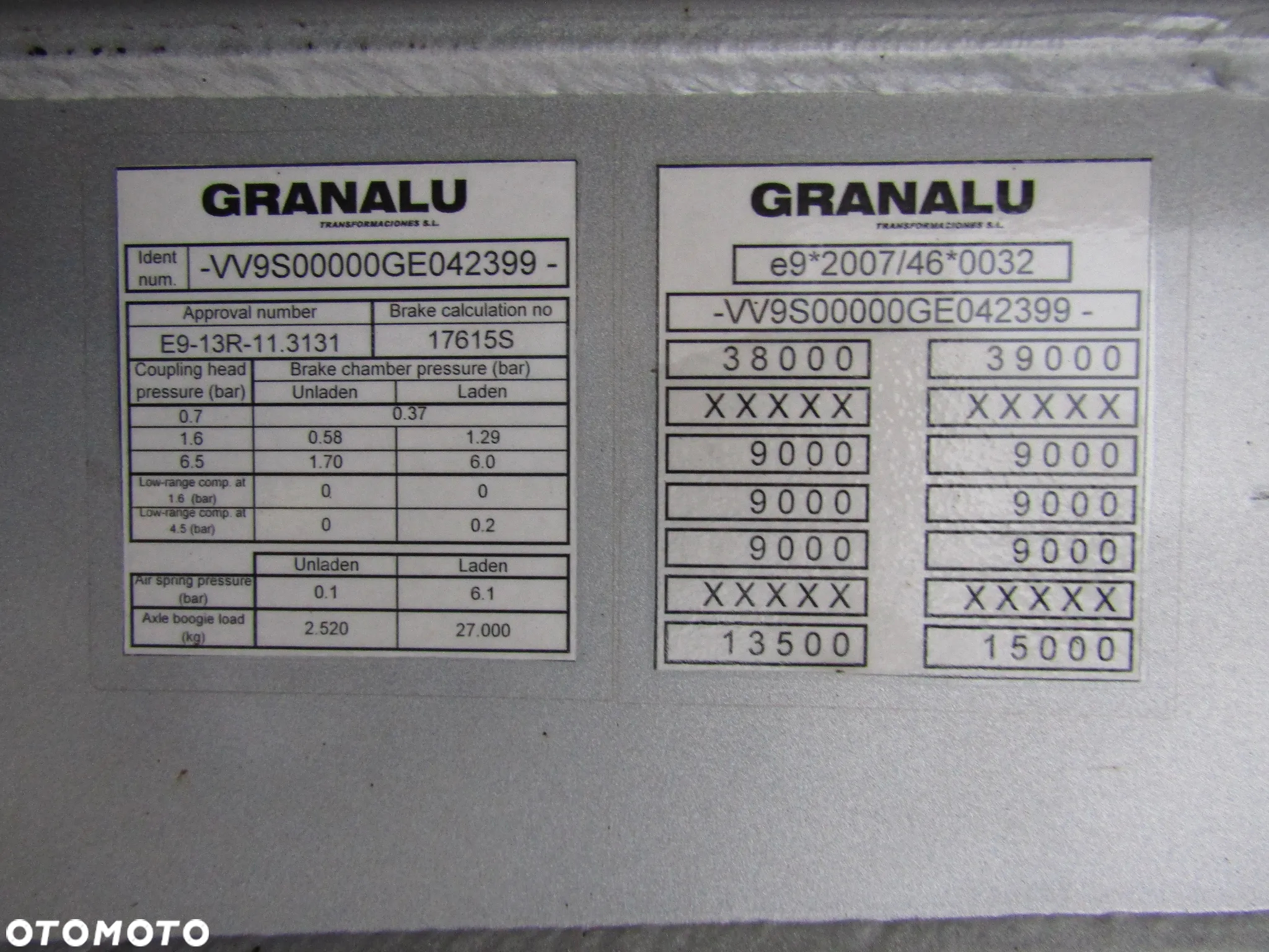 Granalu S3NA10 / 27m3 / ALUMINIOWA / OŚ PODNOSZONA / 5,1T - 5