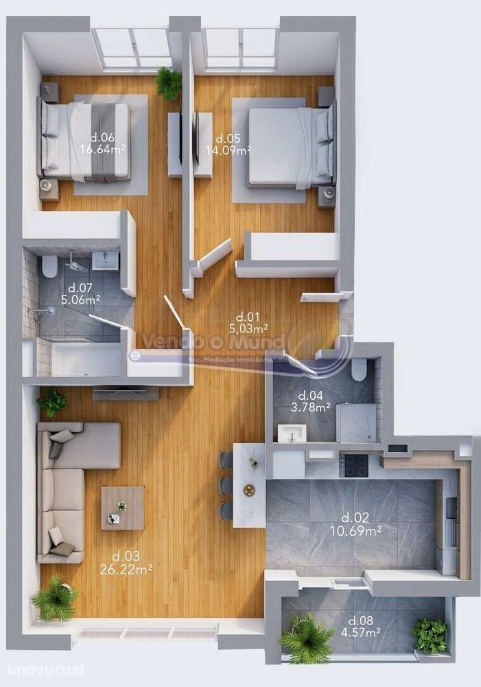 Apartamento T2 em Benavente (B665) - Grande imagem: 5/10