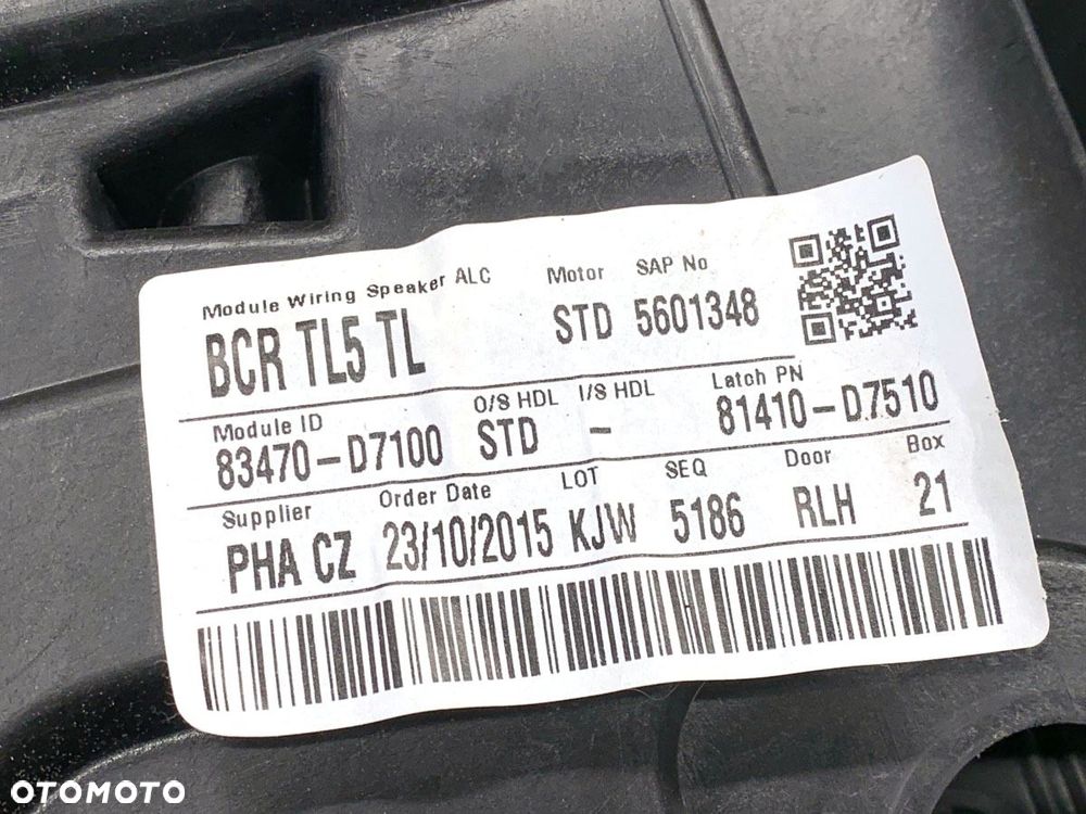 PODNOŚNIK SZYBY LEWY TYŁ  HYUNDAI TUCSON (TL, TLE) 2015 - 2022 1.6 T-GDi 130 kW [177 KM] benzyna - 4