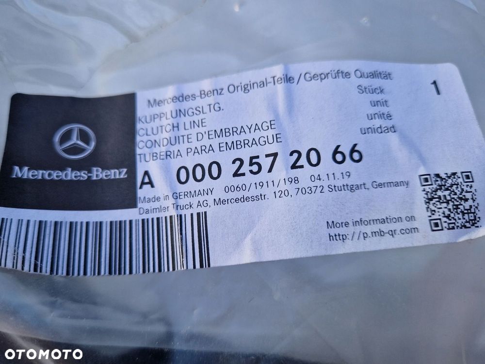 MERCEDES WĄŻ HYDRAULICZNY PRZEWÓD RURKA A0002572066 NOWY ORYGINAŁ - 2