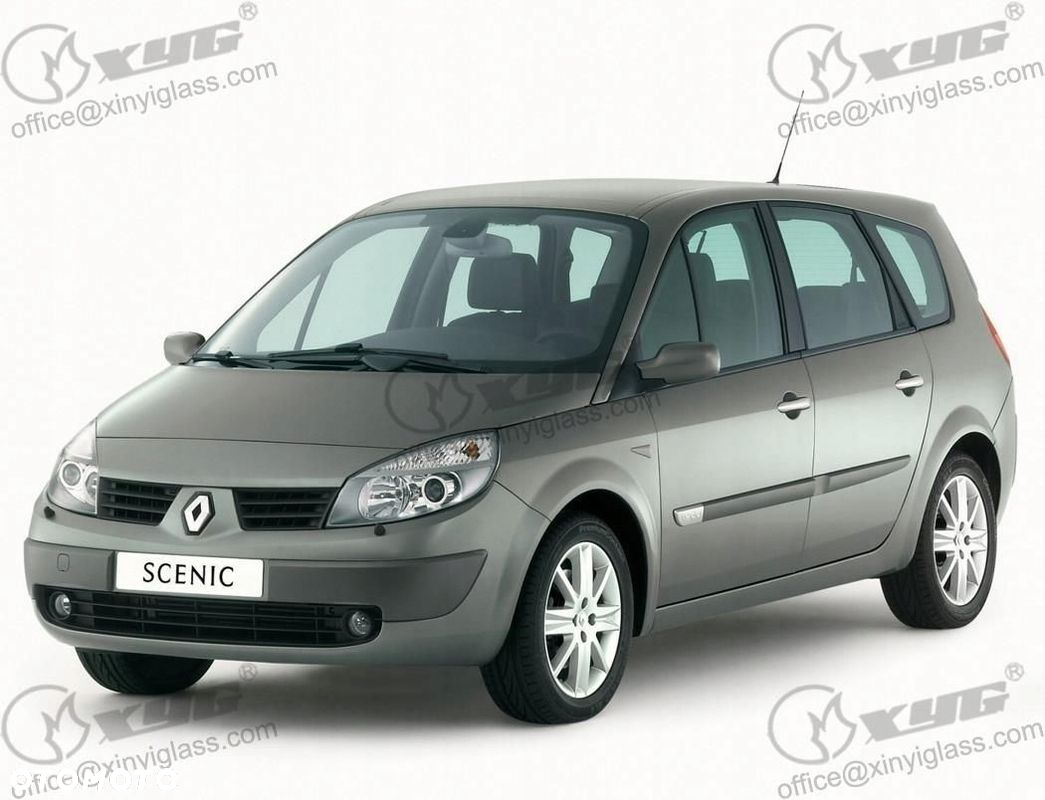 SZYBA CZOŁOWA RENAULT SCENIC II 2003-2009 LOGO PODUSZKI - 3