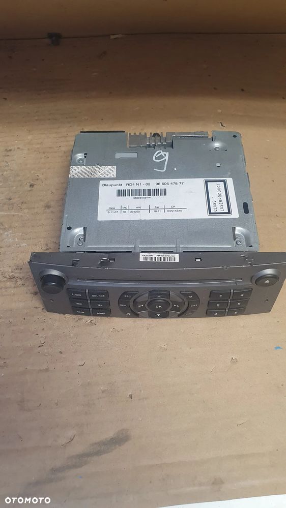 PEUGEOT 407 RADIO CD BLAUPUNKT RD4  9660647877 - 1
