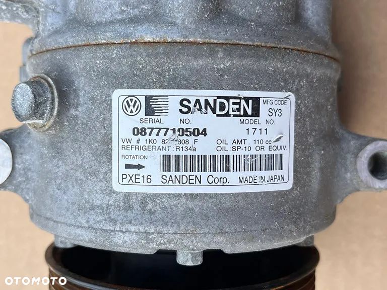 SPRĘŻARKA KLIMATYZACJI KOMPRESOR POMPA 1K0820808F AUDI  SEAT SKODA VW - 3