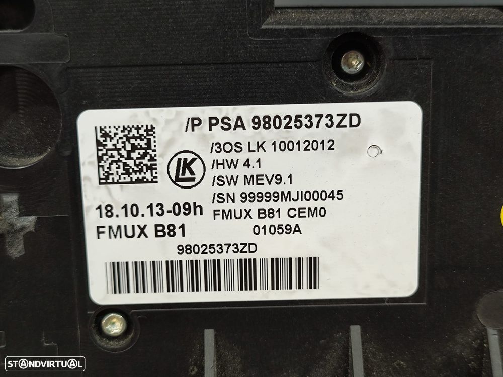 Consola Central Original Citroen DS5 Controlos Radio Climatronic Difusores De Ar - 8