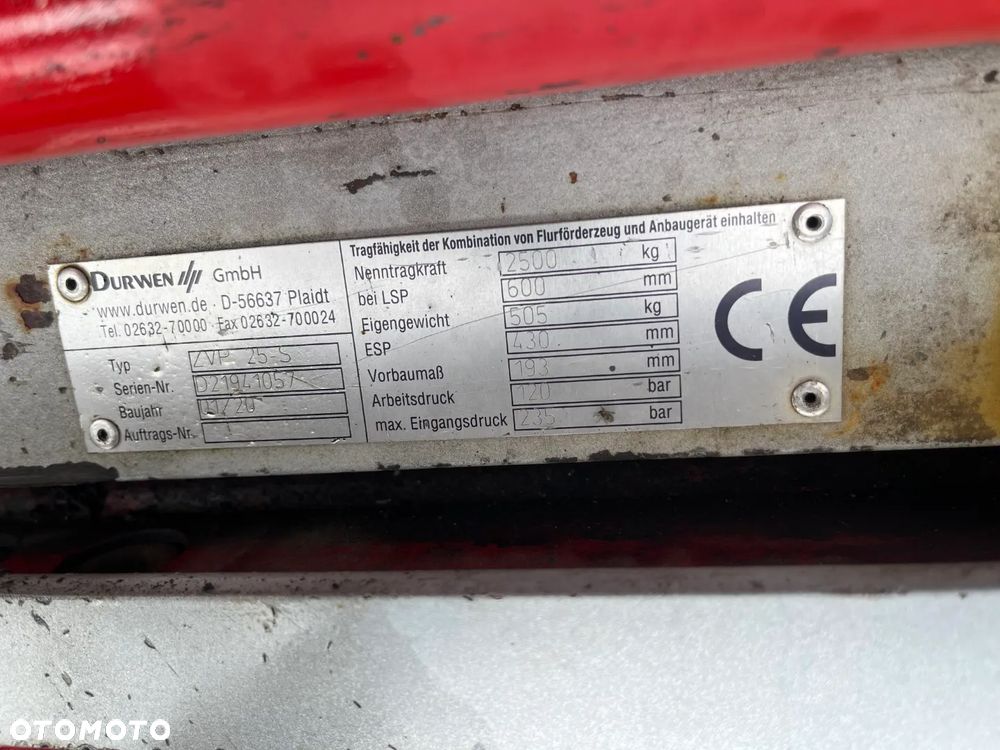 Pozycjoner wideł Durwen ZVP 25-S ID OS1711 PRZESUW WIDŁY 2,1 M - 5