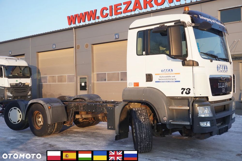 MAN TGS 26.360 / Rama 550 cm / oś skrętna / Euro 5 - 8