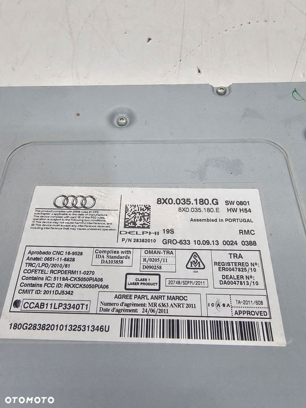 RADIO MULTIMEDIA MMI SD AUDI A1 8X 8X0035180G - 7