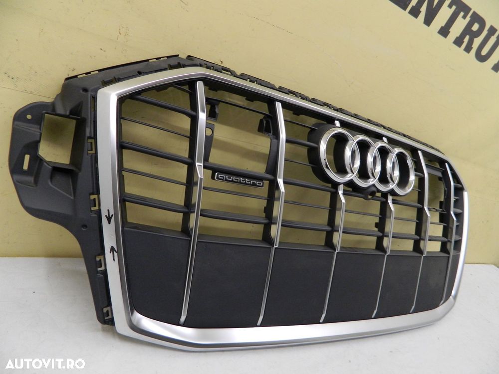 Grila radiator Audi Q7 4M S-Line facelift,  2019, 2020, 2021, 2022, 2023, cod origine 4M0853651AJ. - 3