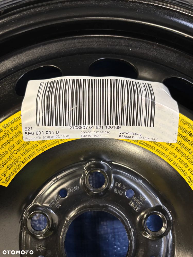 Skoda Suoperb III koło zapasowe dojazdówka 205/55R 16 - 6