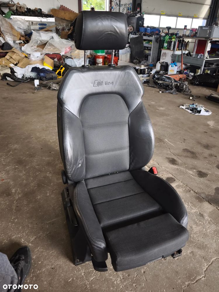 Fotel pasażera prawy Audi A6 C6 S-Line pół skóra