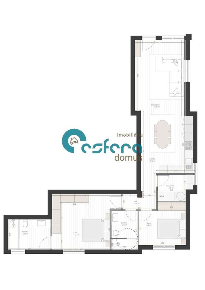 Apartamento T2 Venda em Argoncilhe,Santa Maria da Feira - Grande imagem: 2/6