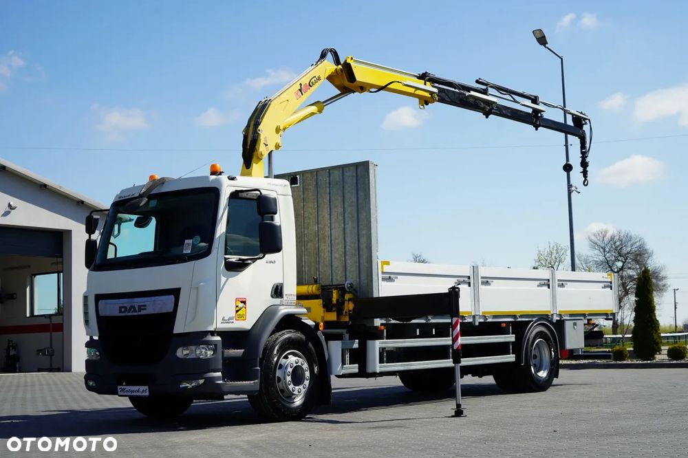 DAF LF 250 / 4X2 / SKRZYNIOWY - 7.30 + HDS HYVA HB 150XE3 / STEROWANIE RADIOWE / ROTATOR / MAX UDŹWIG: 5200 KG / EURO 6
