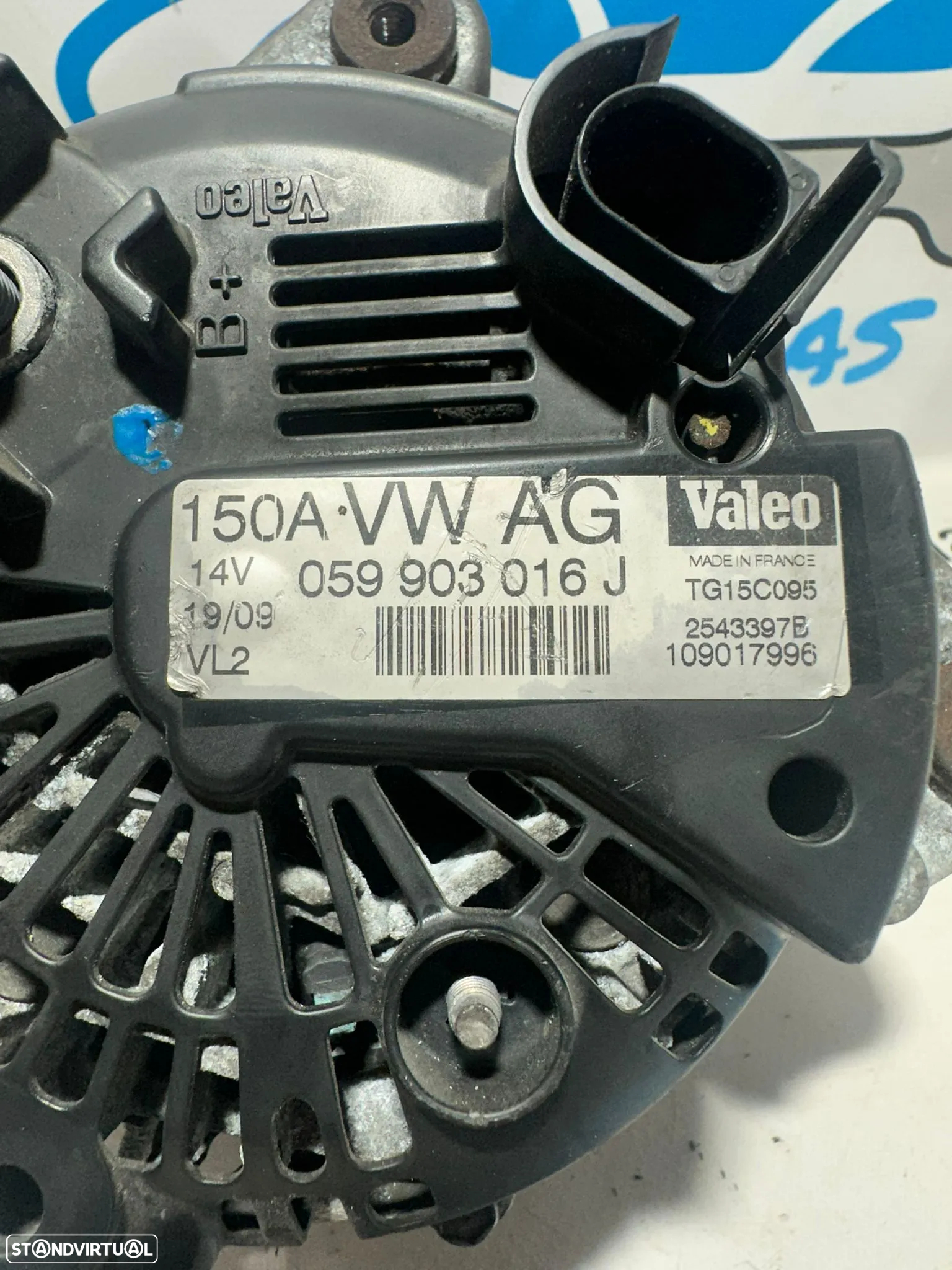.Alternador Original 059 903 016 J Valeo CAS 3.0TDI VAG Volkswagen Audi - 9