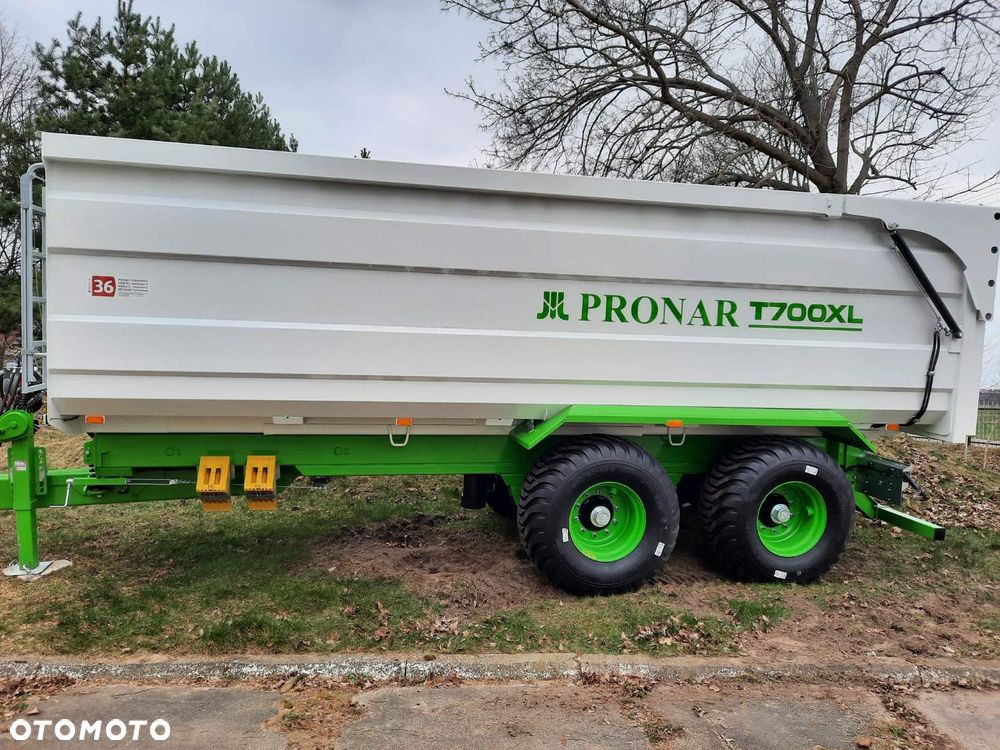 Pronar Przyczepa skorupowa T669 /T-700 XL tandem 14 ton, nadstawy, plandeka, oś skrętna - 25