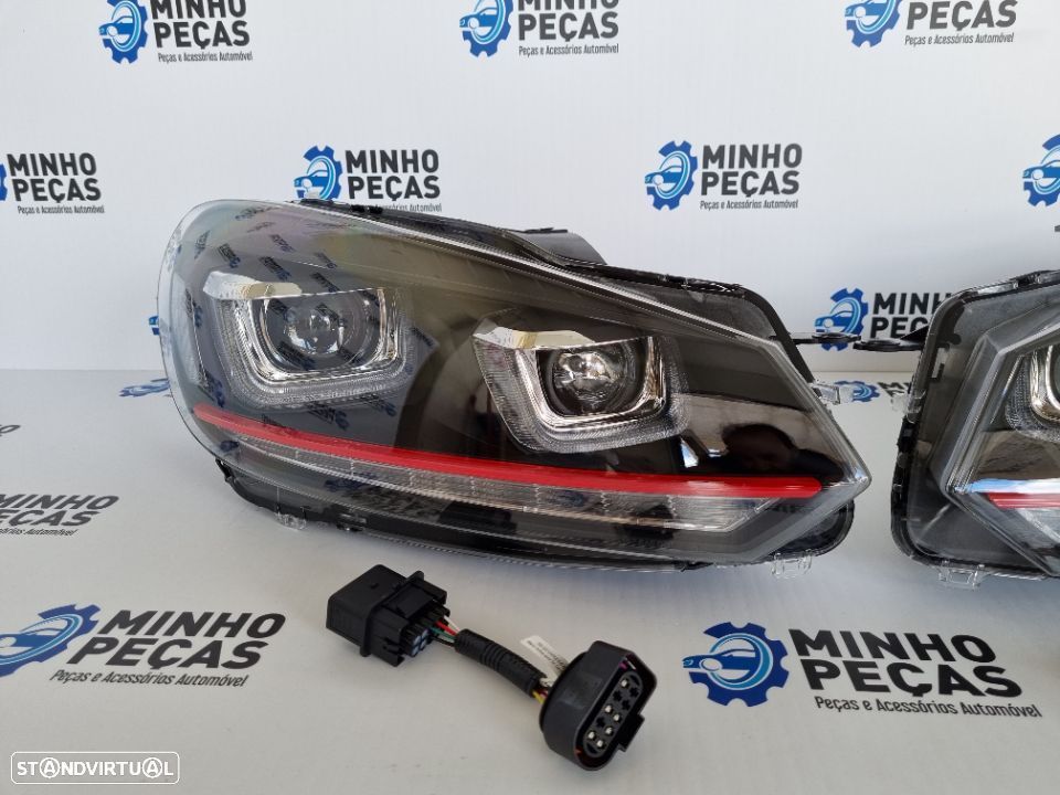 Faróis Golf 6 3D LED DRL U - 6