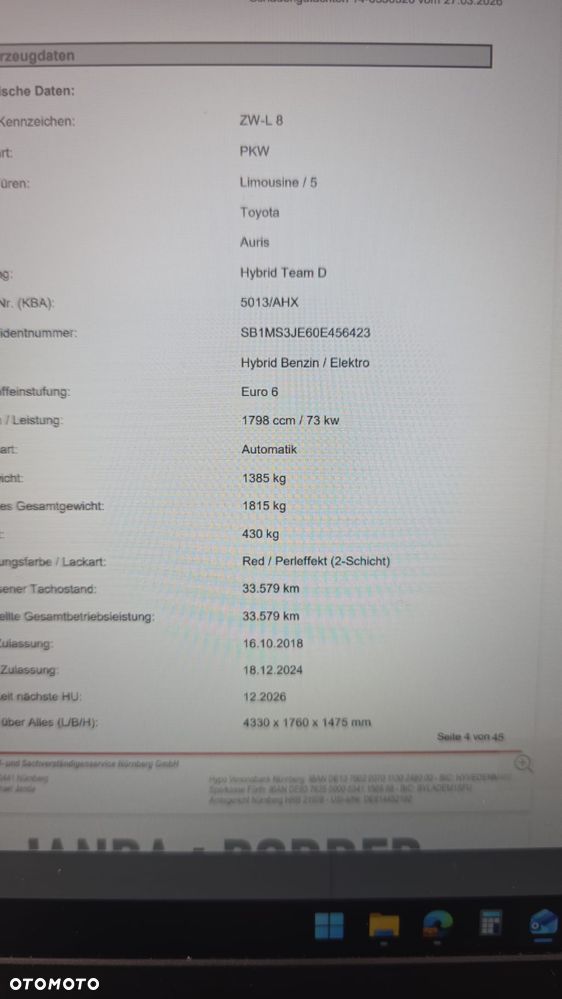 Toyota Auris 1.8 HSD Luna - 8