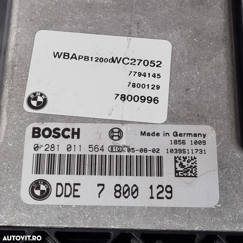 Calculator motor BMW X3 E83 2.0 Diesel 2003 - 2006 150CP Manuala M47 D20 Euro4 (1313) ... - 1
