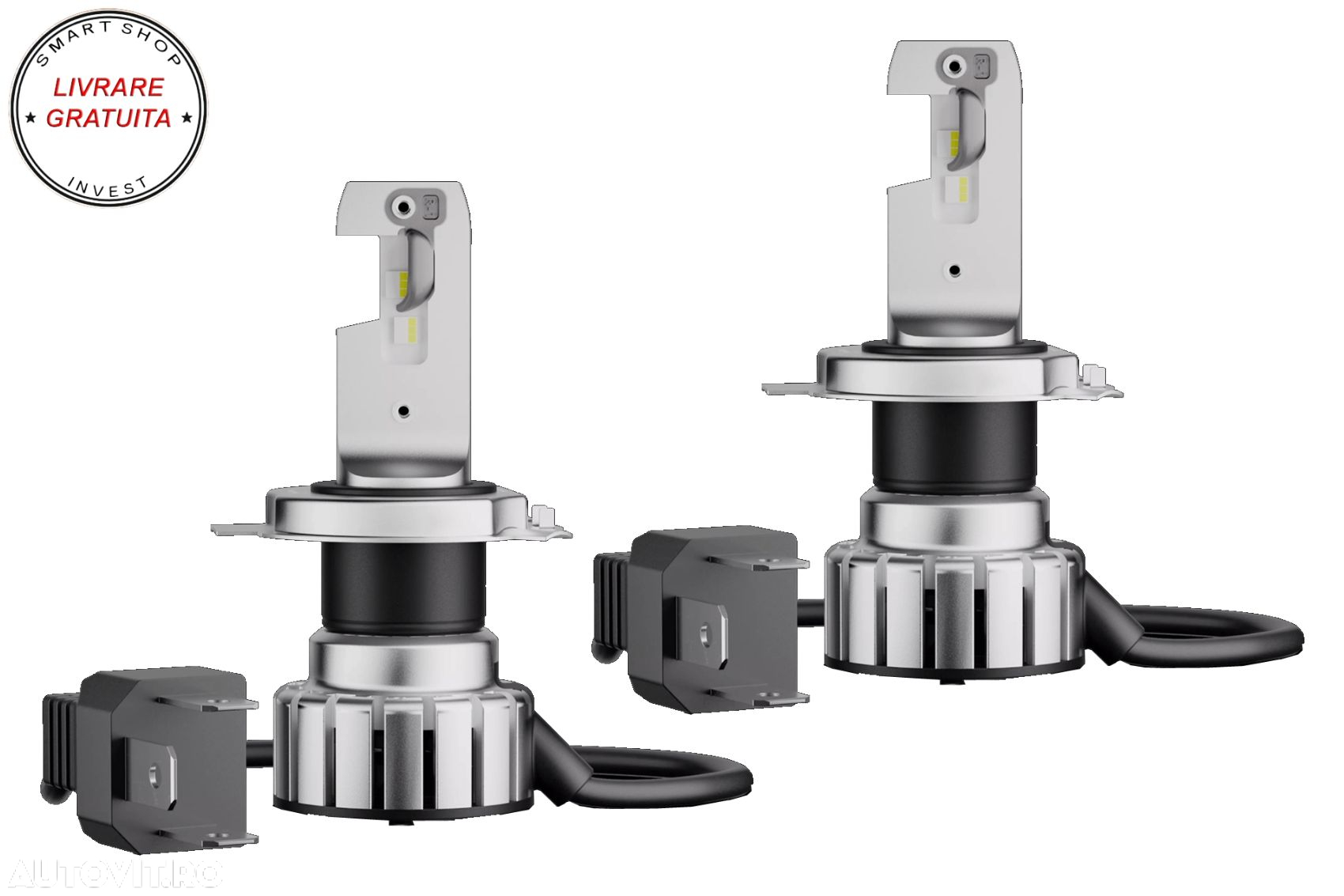 OSRAM NIGHT BREAKER LED SMART H4 64193DWNBSM-2HB20 Set 2 Becuri Auto Moto Omologar- livrare gratuita - 4