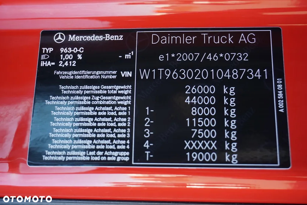 Mercedes-Benz / ACTROS / 2545 / ACC / E 6 / MP 5 / ZESTAW PRZESTRZENNY / OŚ SKRĘTNA - 11