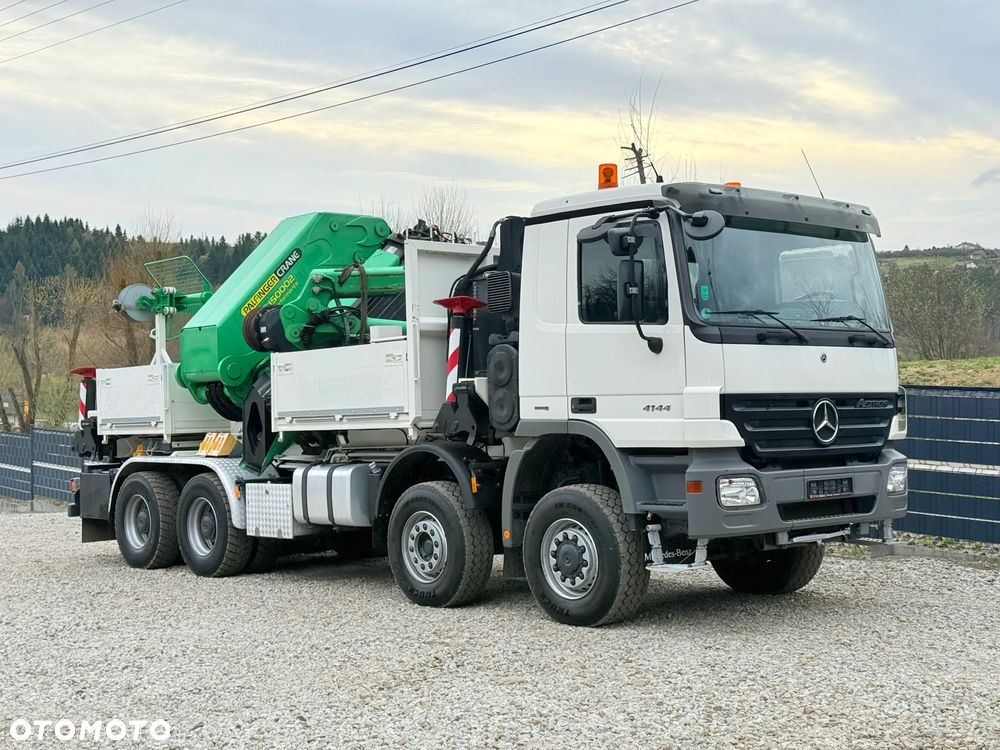 Mercedes-Benz * Mercedes 8x6  Actros 4144 * HDS Palfinger 150002 + FLY JIB PJ 170 * Dźwig * 40 TON * Wyciągarka * 35 Metrów * Kosz * - 30