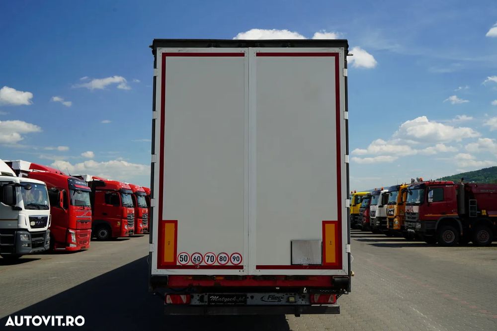 Fliegl MEGA CORTINĂ / REMORCA DIN OȚEL - 7 M / ACOPERIȘ CULISANT / PLATĂ JOSĂ - 7