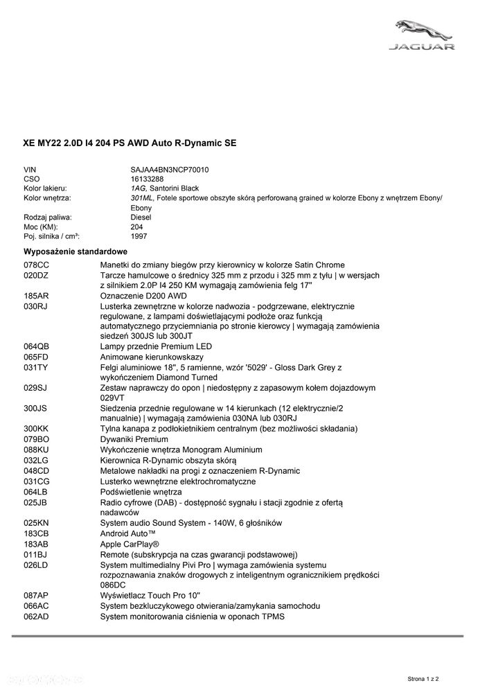 Jaguar XE 2.0 D180 AWD R-Dynamic SE - 2