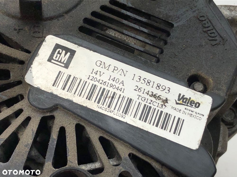 ALTERNATOR - 111.00 PLN - CHEVROLET CRUZE (J300) 2009 - 2022 1.4 74 kW [101 KM] benzyna 2013 - 2022 - 4