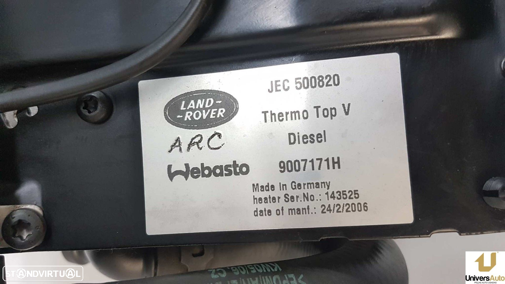 PRÉ-AQUECEDOR DE AQUECIMENTO LAND ROVER RANGE ROVER SPORT V6 TD HSE - 7