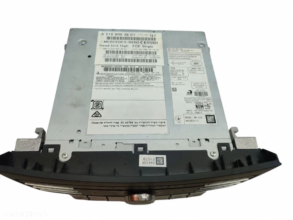 RADIO MERCEDES E W212 LIFT (2012-2016) 2.2 BlueTEC 170KM A2189003607 - 4