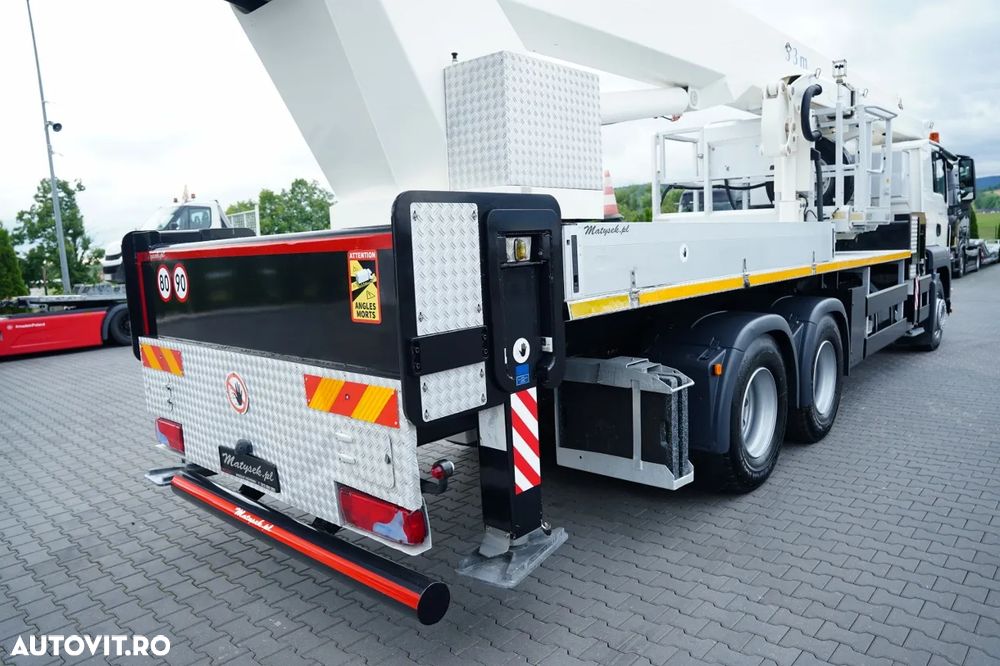 MAN TGS 26.400 / Platformă de lucru aeriană / 6x4 / PALFINGER WT 530 / ÎNĂLȚIME DE LUCRU 53 M / / CAPACITATE DE RIDICARE 600 KG - 5 PERSOANE / MANUALĂ - 21