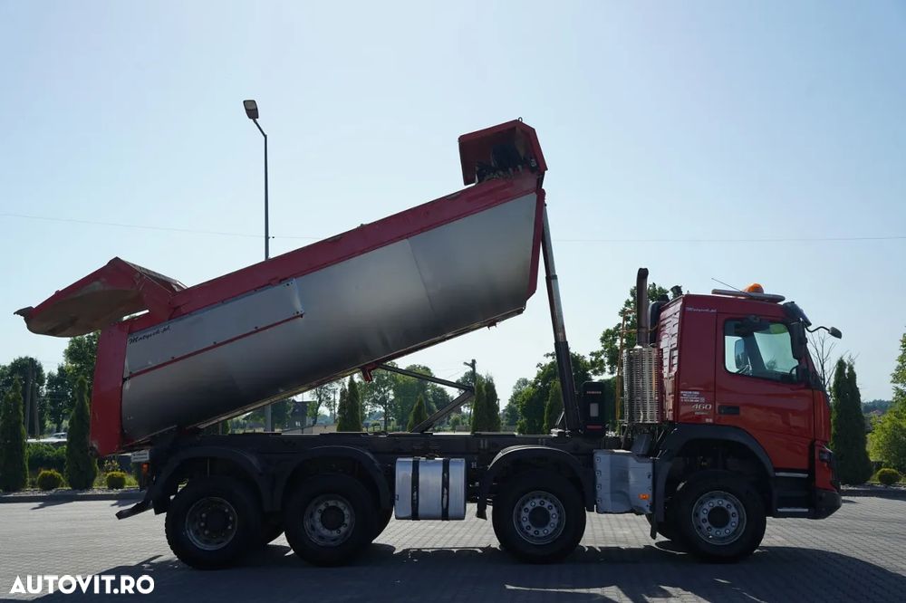 Volvo FMX 460 / 8x4 / BASCULATOR SPATE / CLAPETĂ HIDRAULICĂ / I-SHIFT / PERDĂ ELECTRICĂ / EURO 6 / - 7