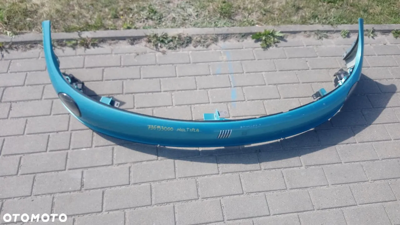 ZDERZAK NOSEK ATRAPA GRILL PRZÓD PRZEDNI FIAT MULTIPLA 735193000 NIEBIESKI  KOLOR BŁĘKITNY - 5