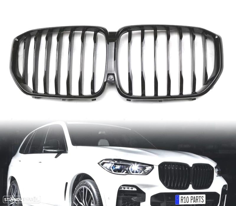 GRELHA FRONTAL BMW X5 G05 18-22 LOOK M PERFORMANCE PRETO BRILHANTE - 1