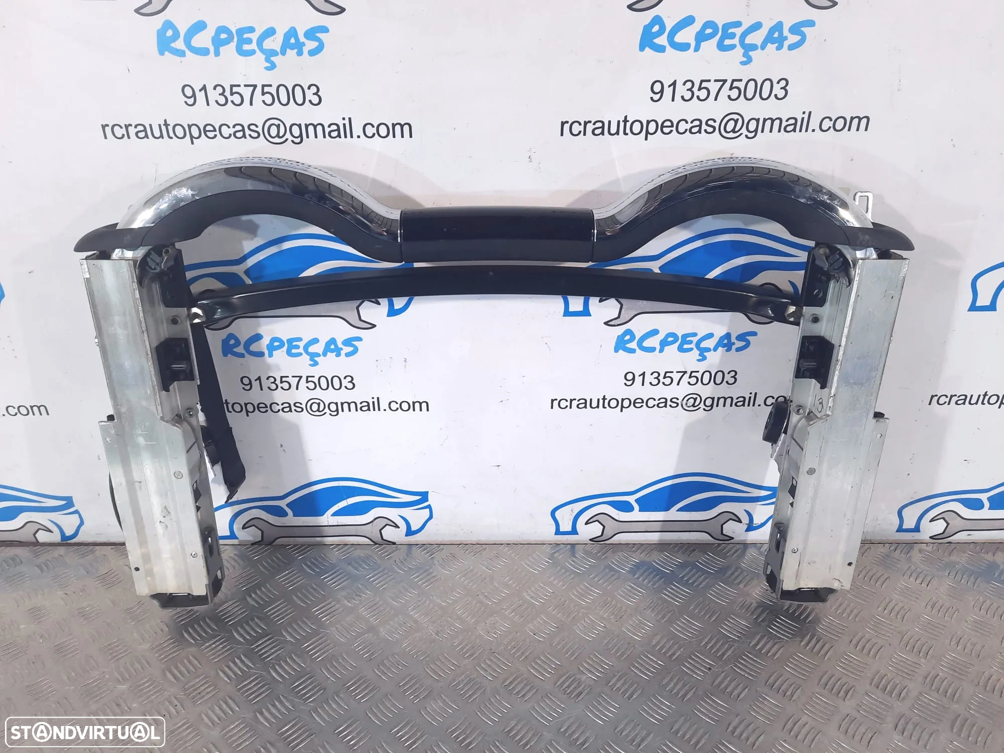 BARRAS ANTICAPOTAMENTO PROTEÇÃO MINI COOPER R57 LCI CABRIO 54607190617 7190617 MINI COOPER R57 ROLL BAR ROLLOVER DEFLETOR VENTO ANTI-CAPOTAMENTO - 9