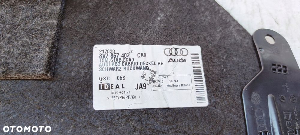 WYGŁUSZENIE BOCZEK BAGAŻNIKA AUDI A3 8V CABRIO 8V7867402 CA9 - 2