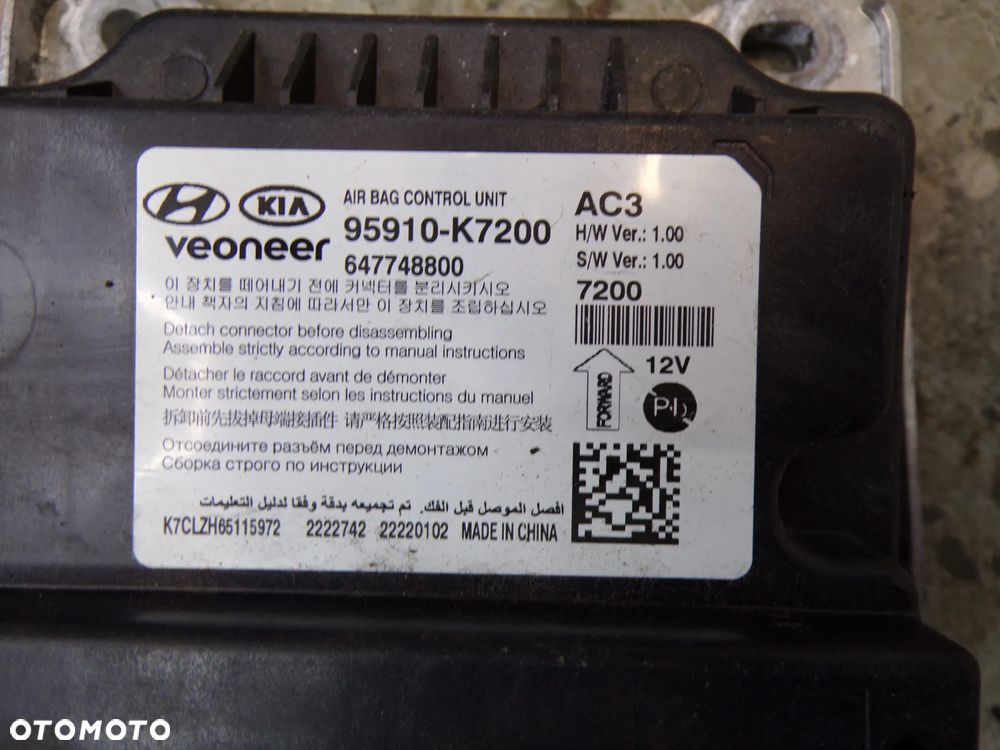 MODUŁ STEROWNIK PODUSZEK HYUNDAI I10 III 95910-K7200 - 2