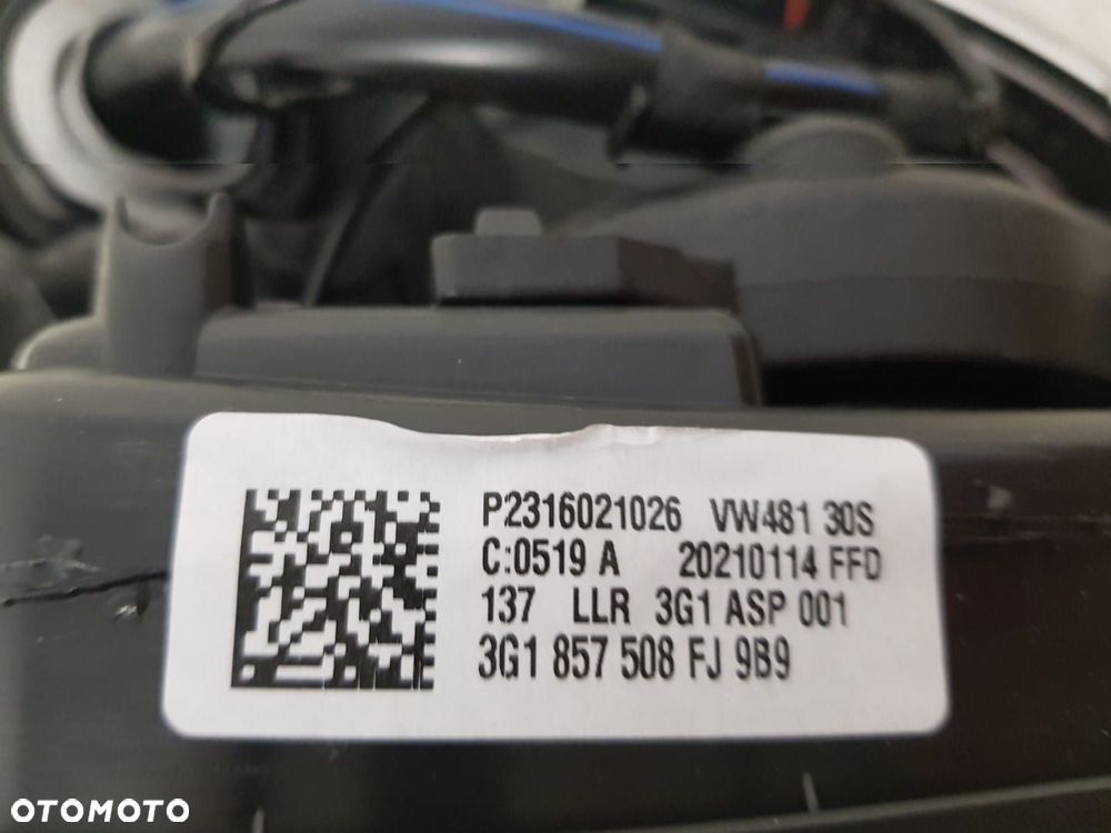 NOWE ORYGINALNE LUSTERKO PRAWE PASSAT B8 (7+2) 9PIN EUROPA 3G1857508FJ9B9 - 4